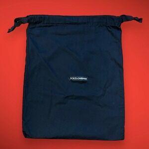 Dolce & Gabbana Drawstring Dust Bag Cover Black White 14” x 11”
